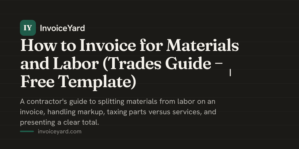 Jobber Invoioce Example How to Invoice for Materials and Labor (Trades Guide + Free Template ...